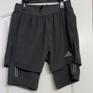 Adidas Men's Dark Gray Athletic Shorts
